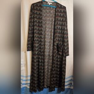 NWT Lularoe Sarah Duster Open Cardigan Womens‎ Size Medium Aztec Multicolor